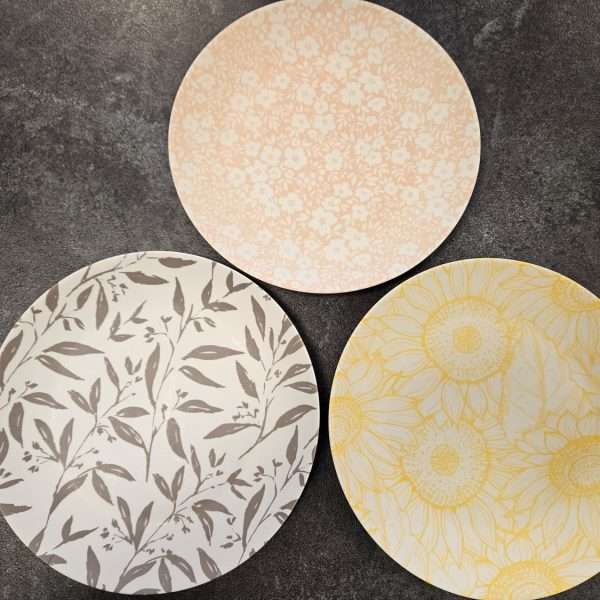 Melamine tallerken 25cm ass. farge