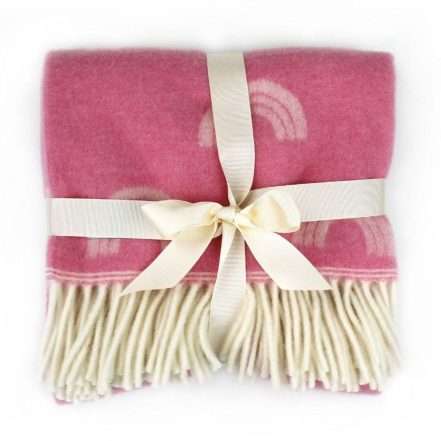 Merino Babyteppe rosa, 75x100cm