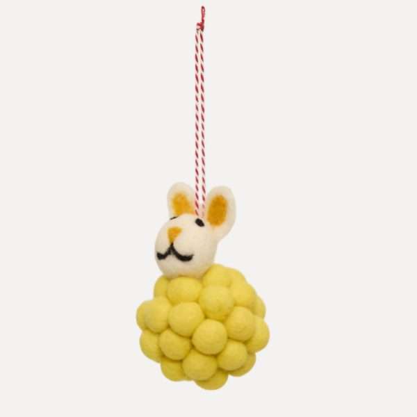 UND - Ullball Hare gul, H: ca 8,5 cm